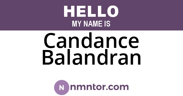 Candance Balandran