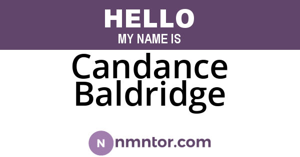 Candance Baldridge