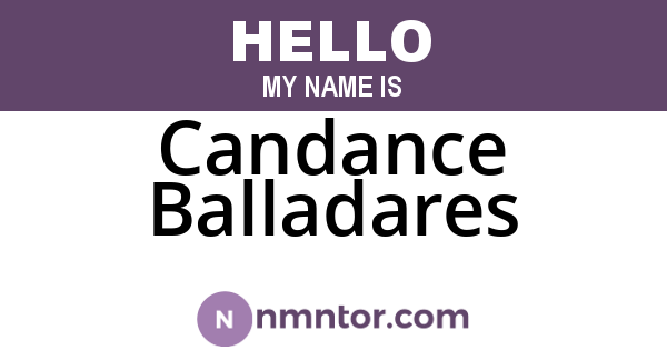 Candance Balladares