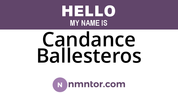 Candance Ballesteros