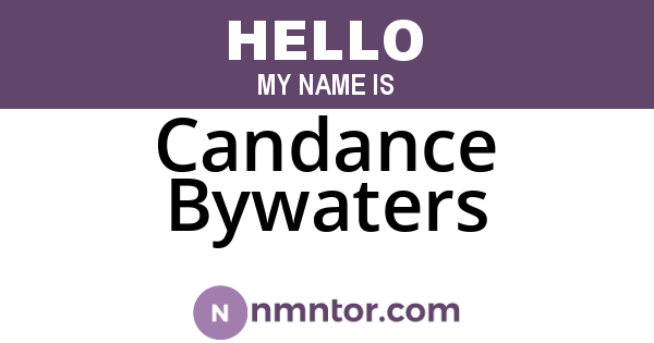Candance Bywaters