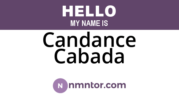 Candance Cabada