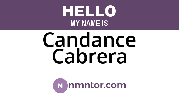 Candance Cabrera