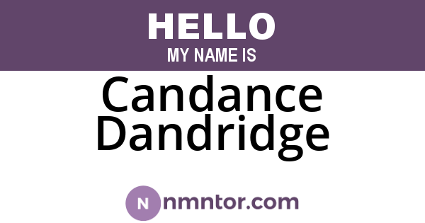 Candance Dandridge