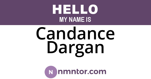 Candance Dargan