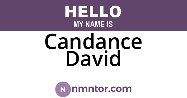 Candance David