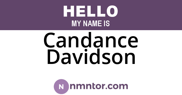 Candance Davidson