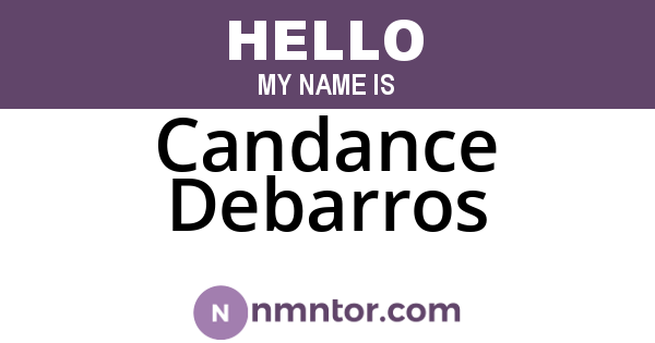 Candance Debarros