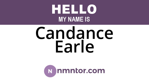 Candance Earle