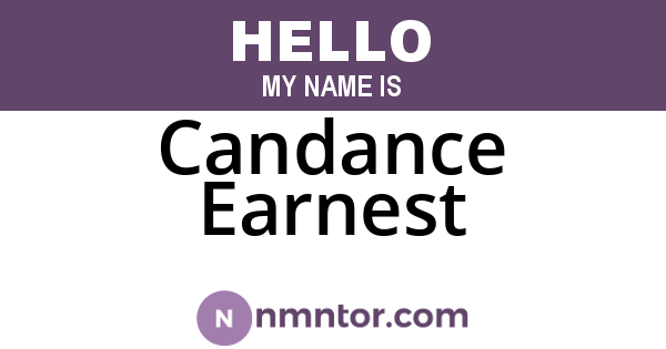 Candance Earnest