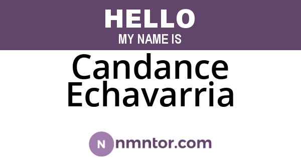 Candance Echavarria