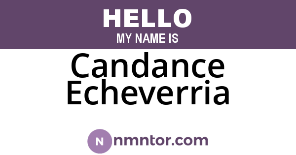 Candance Echeverria