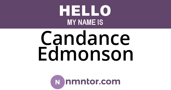 Candance Edmonson