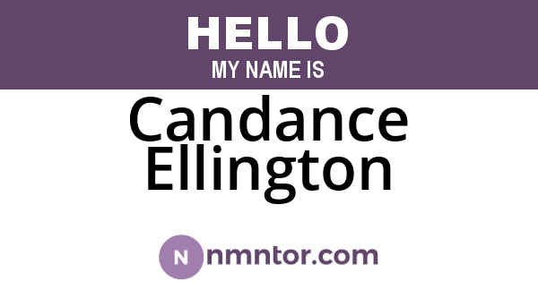 Candance Ellington