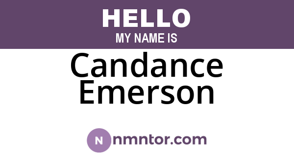 Candance Emerson