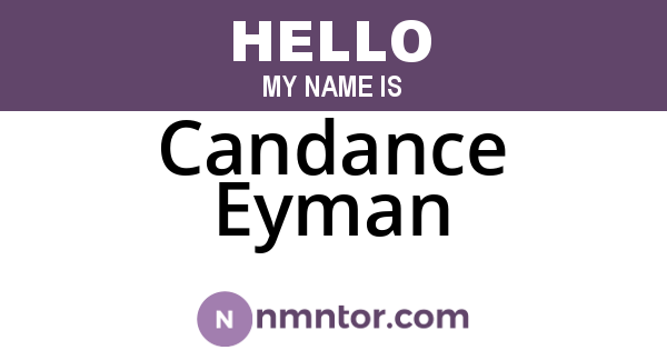 Candance Eyman