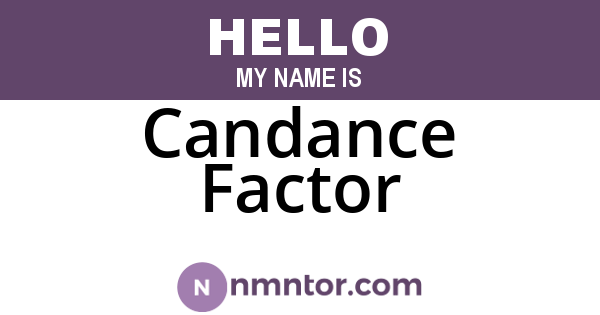 Candance Factor