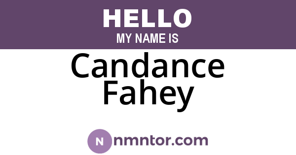 Candance Fahey