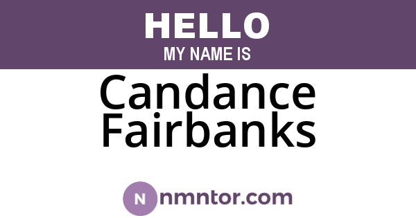 Candance Fairbanks