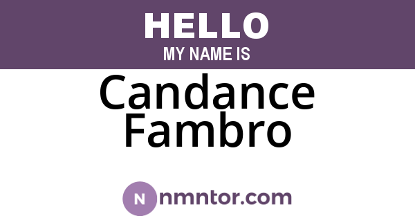 Candance Fambro