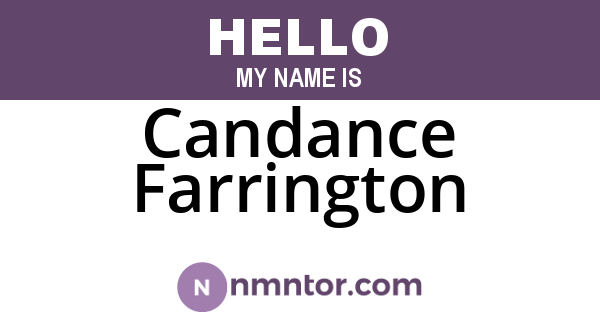 Candance Farrington