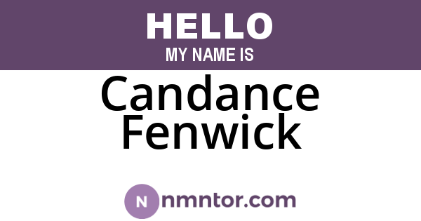 Candance Fenwick