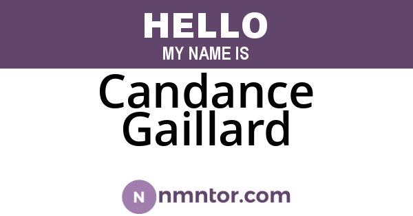 Candance Gaillard