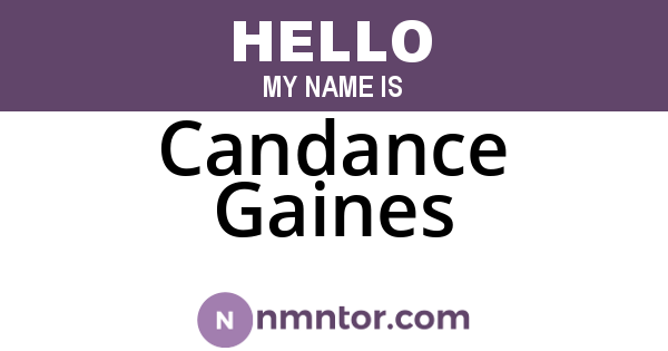 Candance Gaines