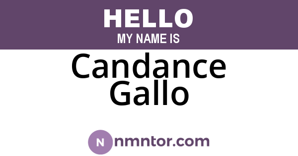 Candance Gallo