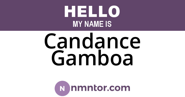 Candance Gamboa