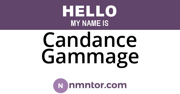 Candance Gammage