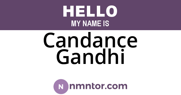 Candance Gandhi