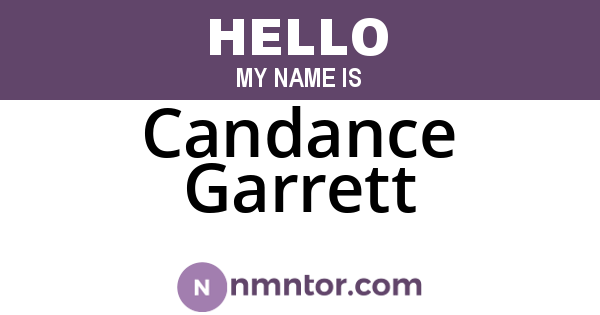 Candance Garrett
