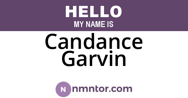 Candance Garvin