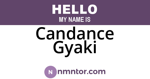 Candance Gyaki