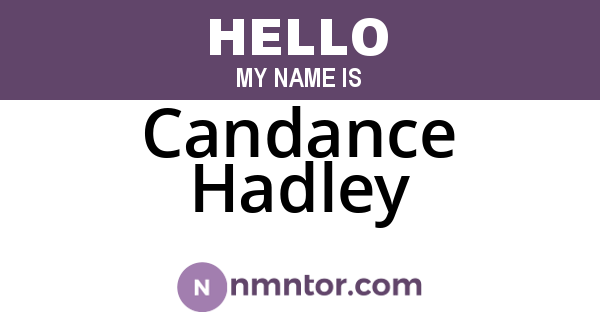 Candance Hadley