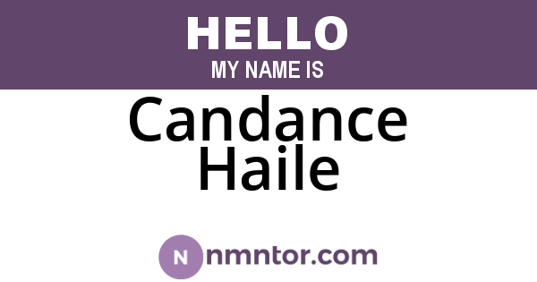 Candance Haile