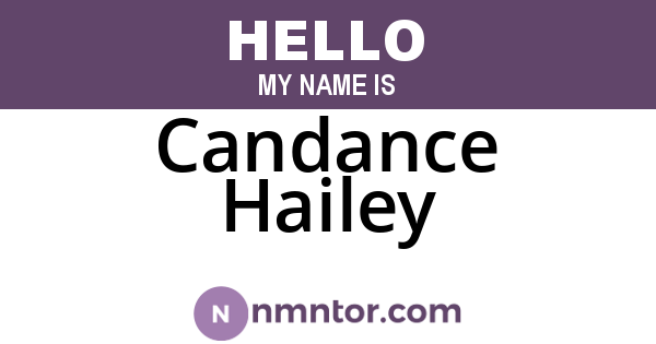 Candance Hailey