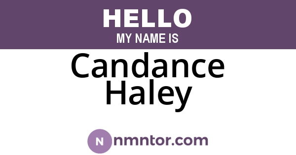 Candance Haley