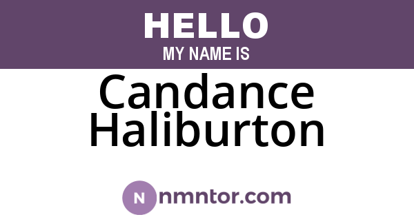 Candance Haliburton