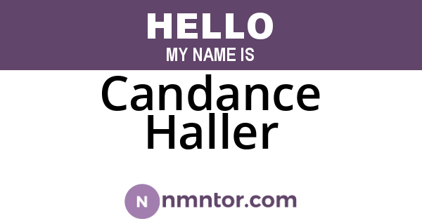 Candance Haller