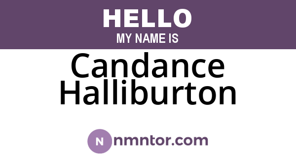 Candance Halliburton