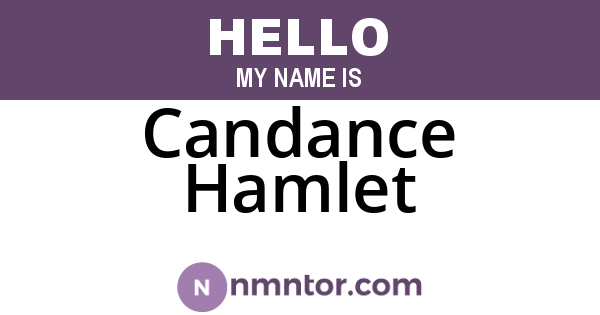 Candance Hamlet