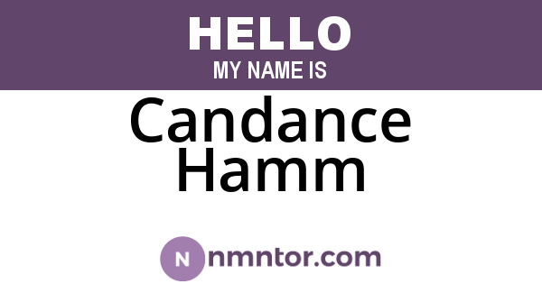 Candance Hamm