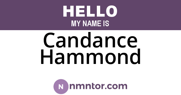 Candance Hammond
