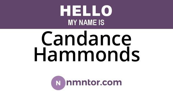 Candance Hammonds