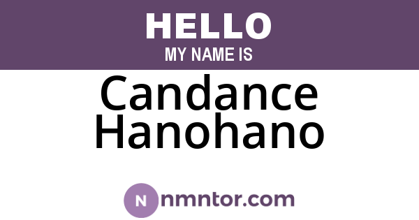 Candance Hanohano