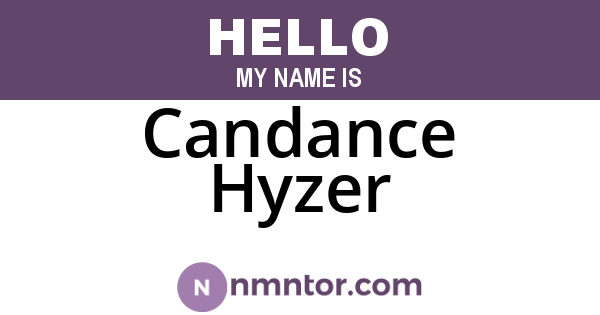 Candance Hyzer