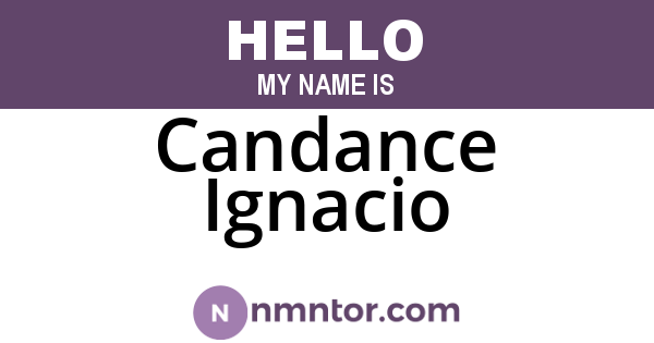 Candance Ignacio