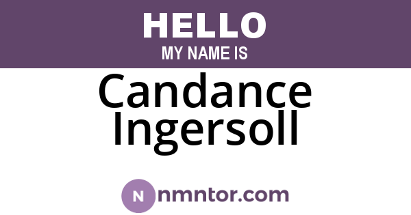 Candance Ingersoll